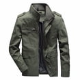 thumbnail image 1 of Qertyioot Jacket for Men Hooded Winter Fashion Long Sleeve Solid Zipper Coat, 1 of 8