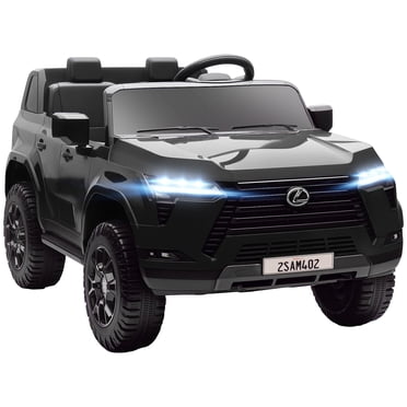 Qaba Lexus GX550 sous Licence Voiture Électrique, Jouet à Chevaucher 12 V avec 2 Places Noir