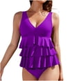 thumbnail image 1 of Dvprdro High Waisted Tummy Control Swimsuits for Women Fashion Ruffle Tankini One-Piece Bathing Suit, 1 of 5