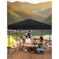 thumbnail image 1 of TROPOW 10x10 Pop Up Canopy - Outdoor Canopy Tent with Portable Roller Bag - One Button Push Setup, 3 Adjustable Height, 4 Weight Bags, 8 Stakes & 4 Guy Ropes Included,Black, 1 of 7