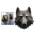 thumbnail image 2 of kurtrusly Exquisite Animal Head Wall Sculpture Ornament Handcrafted Resin Statue Wolf Large 1Set, 2 of 6