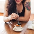 thumbnail image 4 of Lisbinx 304 Stainless Steel Coffee Stirring Spoon - Small Round Stirrer for Coffee, Tea & Cocktails - Rustproof & Dishwasher Safe - Elegant Modern Designs - 1 Piece, 4 of 6
