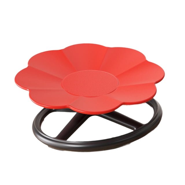Lipstore Kids Sensory Swivel Chair Rotating Seat Practical Stable Balance Toy Fun Sensory Red