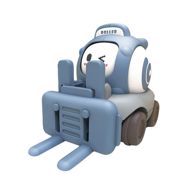 Blue Inertial Sliding Whistle Construction Truck Interactive Blowing Toy Abs Smooth And Durable Auditory And Breath Training Toy For Kids Fun Play And Learning