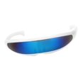 thumbnail image 4 of Mirrored Futuristic Eyewear Supplies White Frame Blue Mirrored, 4 of 6