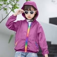 thumbnail image 2 of Posijego Toddler Kids Sun Protection Jacket Spring Summer Long Sleeve Hooded Full Zip Jackets for Outdoor, 2 of 5