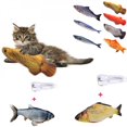 thumbnail image 3 of 50 % de Rabais! 30CM Chat Jouet Simulation Poisson Jouet Chat Menthe USB Charge Argent Arowana, 3 of 6