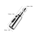 thumbnail image 3 of Deals of The Day Clearance! Multifunctional Kitchen Faucet Extender, Universal Nozzle Rotation with Scraping & Proof Water Device, Boosting Foaming Tap Attachment, 3 of 3