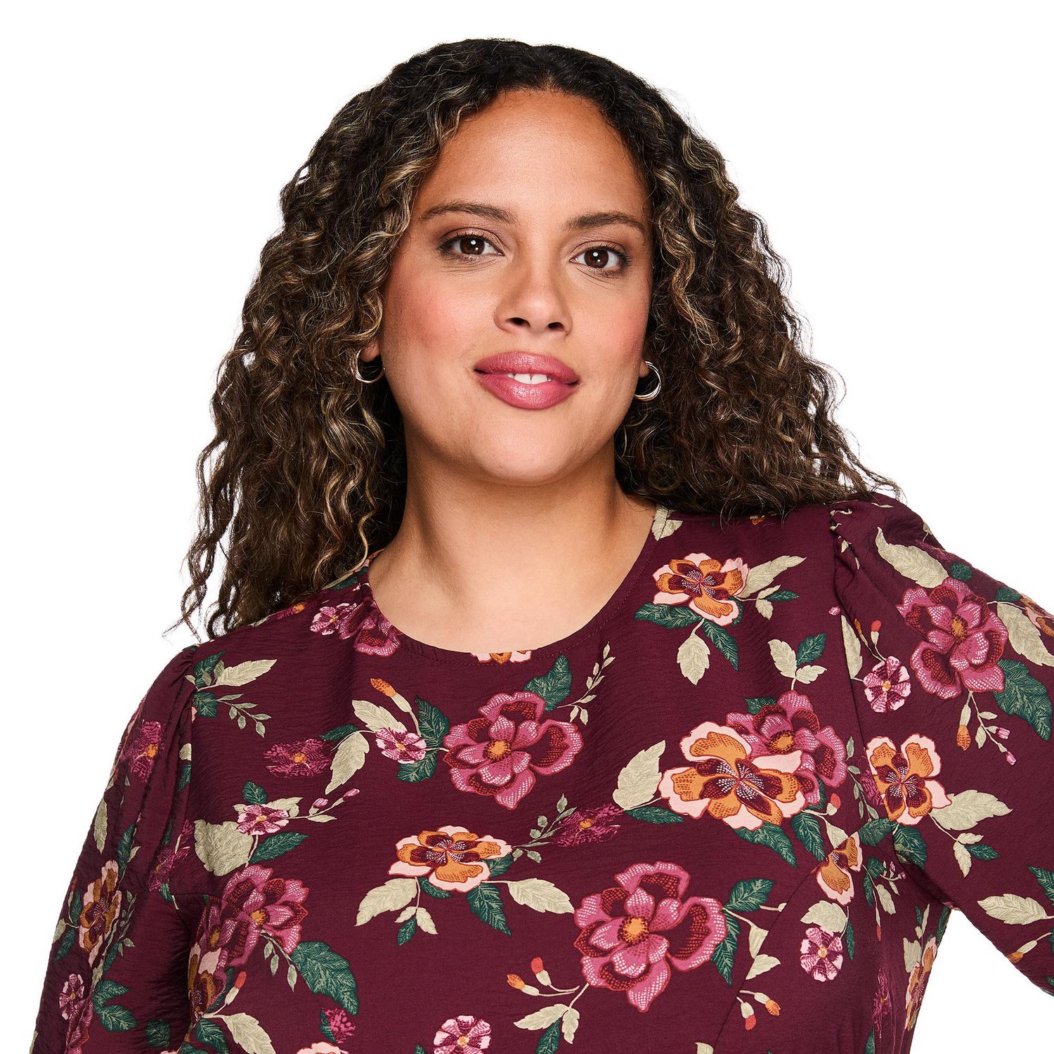 Lane Bryant Women's Plus Long-Sleeve Fit & Flare Dress