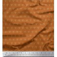thumbnail image 1 of Soimoi Poly Georgette Fabric Dot & Fleur De Lis Damask Decor Fabric Printed Yard 52 Inch Wide, 1 of 3