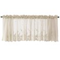thumbnail image 2 of Lace Cafe Kitchen Ruffle Window Drape Valance voile curtains; Semi Transparent Voile Curtains Window Treatment, 2 of 9