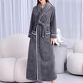 thumbnail image 1 of LSLJS Womens Long Fleece Robe, Warm Soft Long Flannel Bathrobes for Winter Thicker Long House Coat with Waistband + Belts, 1 of 4