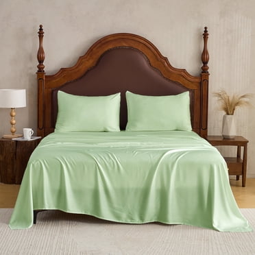 Gogreen 4PC Bamboo Cal King Sheet Set, Deep Pocket Fit 16", Breathable Super Soft Luxury Hotel Style Home Decor Cal King Sheet Set, Gift for Women, Men - 2 Pillowcases, 1 Flat Sheet, 1 Fitted Sheet