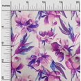thumbnail image 2 of oneOone Polyester Lycra Purple Fabric Florals Craft Projects Decor Fabric Printed By The Yard 56 Inch Wide, 2 of 4