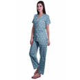 thumbnail image 2 of Moomaya Ensemble de Pyjama à Manches Courtes Imprimé pour Femmes Chemise de Nuit Boutonnée Imprimée, 2 of 6
