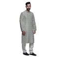 thumbnail image 2 of Atasi Designer Kurta Pajama For Men Printed Straight Kurta Set Summer Clothing, 2 of 5