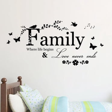 EGNMCR Wall Stickers, Cute Stickers Family Letter Quote Removable Vinyl Decal Art Mural Home Decor Wall Stickers stickers