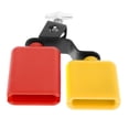 thumbnail image 3 of lionlar Cattlebell Drum Noisemaker Percussion Instrument Cowbell Double Mounted Bell Set E, 3 of 9