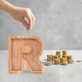 thumbnail image 5 of WRKEKC Clearance Personalized Wooden Name Money Box Wooden Deposit Box Twenty Six English Letters, 5 of 5