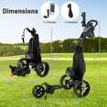 thumbnail image 3 of Gymax Electric Golf Push Cart w/Adjustable Handle & 9 Speed Settings Umbrella Holder, 3 of 10