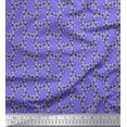 thumbnail image 1 of Soimoi Purple Rayon Fabric Flower Floral Printed Fabric 1 Yard 58 Inch Wide, 1 of 3