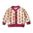 thumbnail image 2 of QIPOPIQ Girls Cardigan Uniform Sweater Long Sleeve Button Down Fall Winter Knit Tops for Kids Clearance, 2 of 3