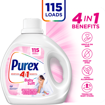 Purex® Baby Soft Liquid Laundry Detergent, 3.85L, 115 Wash Loads