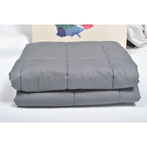 Couverture pondérée pour les enfants et les adultes avec anxiosité coton sensoriel mieux dormir - 40"*60" 15lbs Gris foncé
