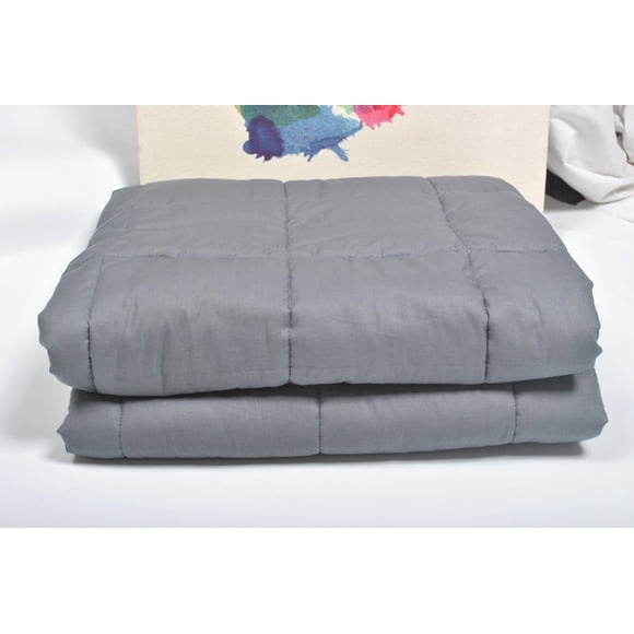 Weighted Blanket for Kids and Adults with Anxiety Sensory Cotton Better Sleep - 40"*60" 15lbs Dark Gray