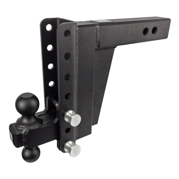 Bulletproof Hitches Trailer Hitch Ball Mount ED258 For 2-1/2 Inch Receiver; Lockable Lock Sold Separate; 36 000 Pound Gross Trailer Weight; Adjustable 8 Inch Drop/8 Inch Rise; Non Swivel