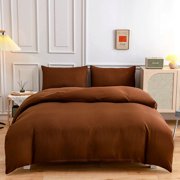 Yannianjz Bed Sheet Set, Breathable Soft Washed Cotton 4-Piece Bedding, Duvet Cover and Fitted Sheet, for Bedroom, Guest Room, All Seasons