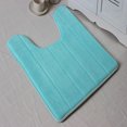 thumbnail image 3 of U-shaped Toilet Mat Water Absrobent Non-slip Elastic Skin-friendly Bathroom Rug Pad Bath Rug Showering Protection Household Home Light Blue 40*60cm, 3 of 8