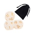 thumbnail image 1 of 3 Pcs dés Acryliques Astrologiques Constellation dés pour Cadeaux de Jeu de Rôle Style E, 1 of 8
