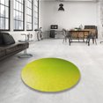 thumbnail image 4 of Ahgly Company Tapis d'Intérieur Lavable en Machine Carré Vert Pistache Transitionnel, 7 Pieds Carré, 4 of 7