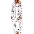 thumbnail image 2 of TopLLC Ensembles de Pyjama Ensembles de Détente pour Femmes, Vêtements de Nuit pour Femmes T-Shirt de Nuit à Imprimé à Col Rond à Manches Courtes et Ensembles de Pantalons Vêtements de Détente Pyjamas avec Poches Ensembles de Pyjama, 2 of 6