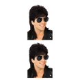 thumbnail image 2 of Shengyu Realistic Appearance Mens Wig For Punk Rock Disco Party Suitable For Various Occasions Wig Cover Black 2Set, 2 of 6