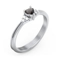 thumbnail image 3 of Birthstone Heart Ring with Shoulder Accents - Smokey Quartz (June), 3 of 4