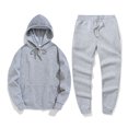 thumbnail image 4 of Kcodviy Men Autumn and Winter Men Suits Regular Fit Set Leisure Solid Color Men's Suits Slim Fit Zipper Sweater Pants Sports Prom attire for Suit, 4 of 9