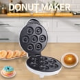 thumbnail image 4 of Rapid Warming Mini Donut Maker Machine, Intelligent Temperature Control, Non Stick Coating, ABS SUS Aluminum, Easy Cleaning, 7 Small Doughnuts, Kid Friendly, 4 of 7