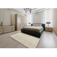 thumbnail image 4 of Ahgly Company Tapis d'Intérieur Carré Mid-Century Moderne Brun Camel Uni, 4 Pieds Carré, 4 of 6
