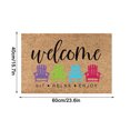 thumbnail image 3 of HHBEAUTY Summer Welcome Doormat Spring Summer Mats Welcome Floor Mats Polyester Door Rug Beach Flowers Sunshine Non Slip Floor Mat for Indoor Outdoor Home Decor, 3 of 9