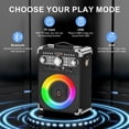thumbnail image 2 of JYX Karaoke Machine with 2 Microphones, Bluetooth Speaker with FM Radio, LED Light Show, Singing Machine Home Karaoke System for Party, 2 of 7