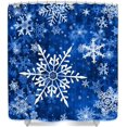 thumbnail image 4 of Christmas Snowflake Shower Curtain Set, Christmas Shower Curtains for Bathroom, Winter Blue Shower Curtain Christmas Decorative Shower Curtains,36X72IN, 4 of 5