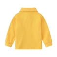 thumbnail image 2 of MIASHUI Chemises d'Uniforme Scolaire pour Garçons et Filles Manches Longues, Jaune, 1-2 Ans, 2 of 3