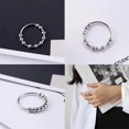 thumbnail image 4 of tredstone Anxiety Bead Ring Women Men Fidget Simple Style Anti-stress Stainless Steel Copper Beads Free Rotation Gift Daily Wear 17mm, 4 of 8