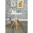 thumbnail image 1 of Table de bout Lumina d'ACME, blanc et bois naturel, 1 of 2