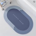 thumbnail image 4 of Huayishang Carpet,Polyester Carpet,Bath Mat Rubber Bath Mats Quick Drying Non Slip Bathroom Mat Super Absorbent Bath Mat Instant Dry Bathroom Rug In Front of The Kitchen Sink Shower Room Bathtub Oval, 4 of 7