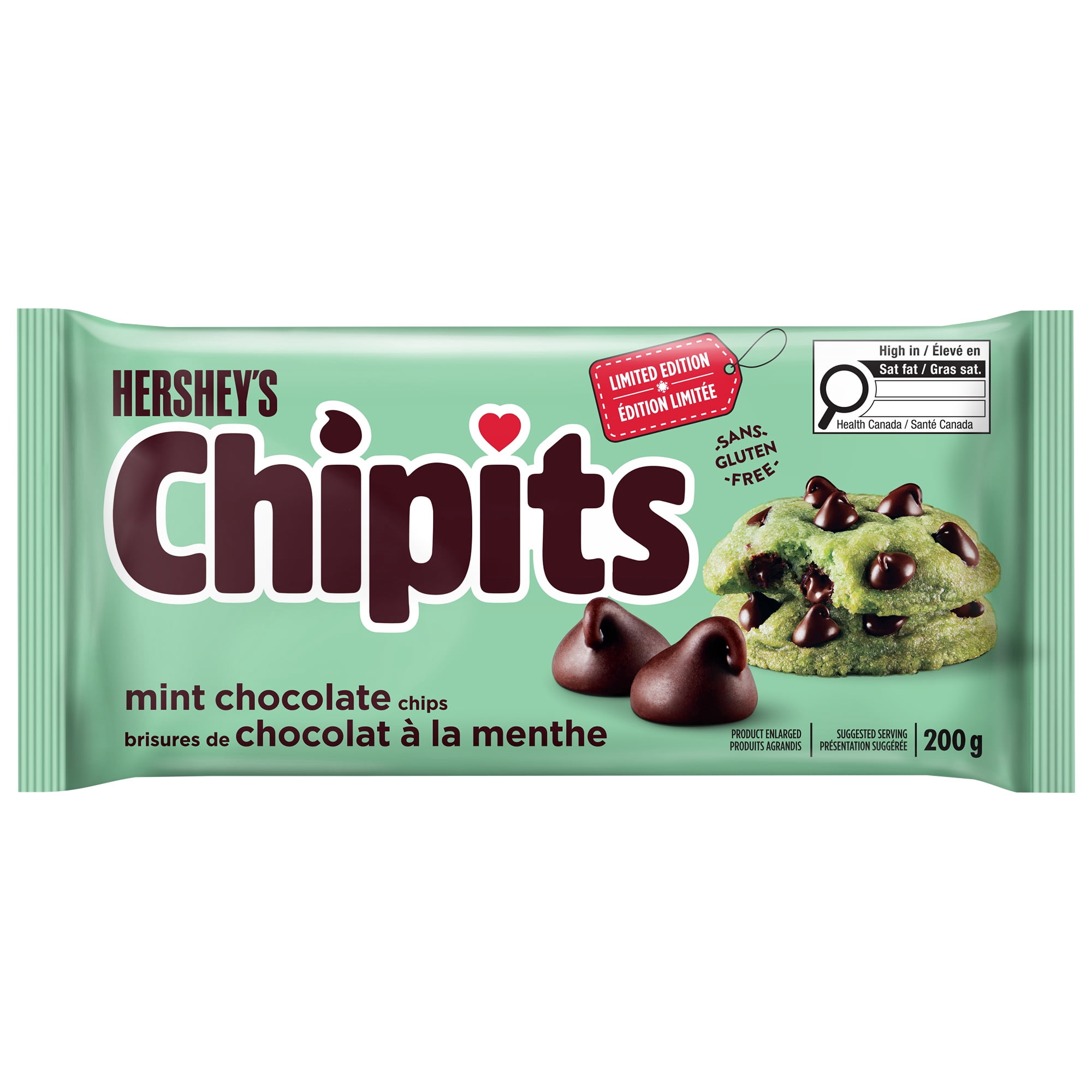 HERSHEY'S CHIPITS Mint Chocolate Chips, 200g