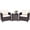Off White, variant on Costway 3PCS Patio Rattan Furniture Set Cushioned Conversation Set Sofa Turquoise