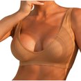 thumbnail image 1 of Timegard Bras for Women No Underwire Deep V Neck Comfy Lightweight Daily Bralette Solid Color Fashion, 1 of 5